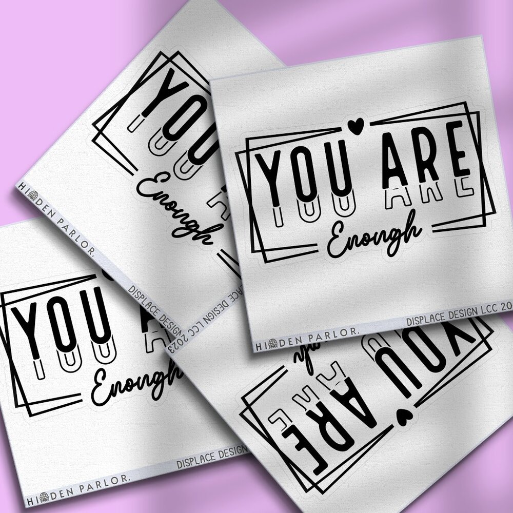 3pc - "You Are Enough" Sticker Pack – Water Bottle, Tumbler, Laptop